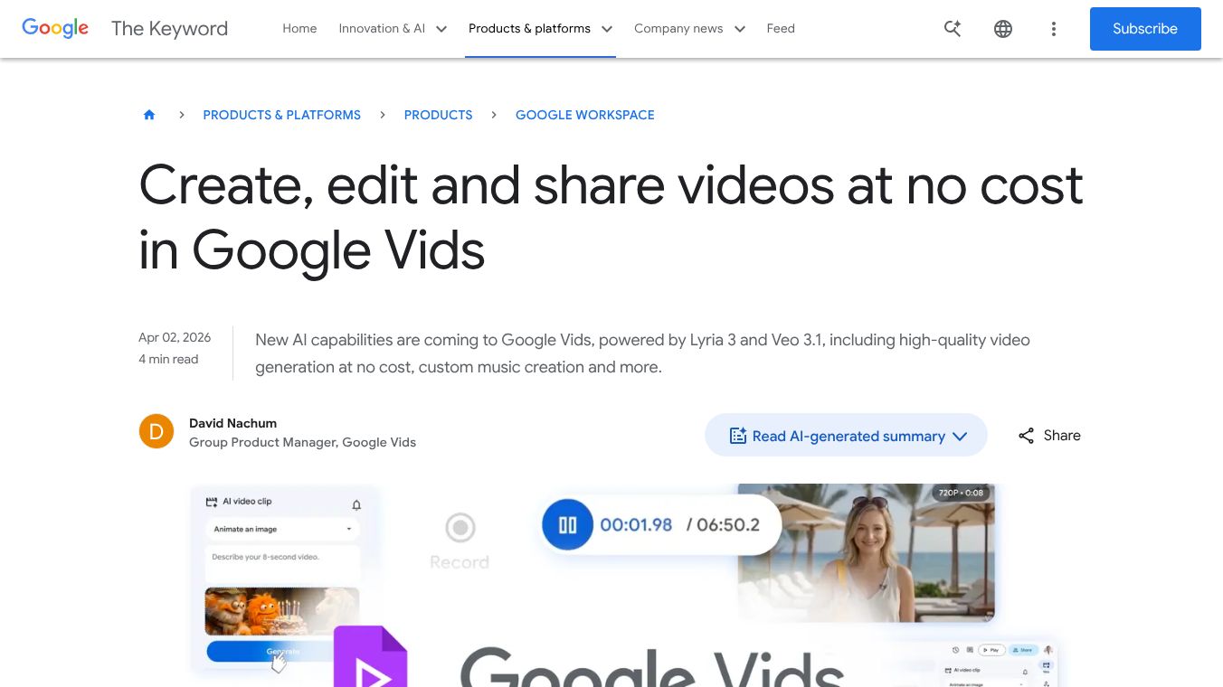 Google Vids 2.0