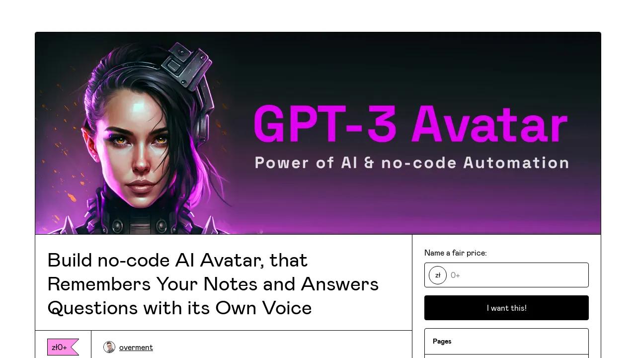 GPT-3 AI Avatar