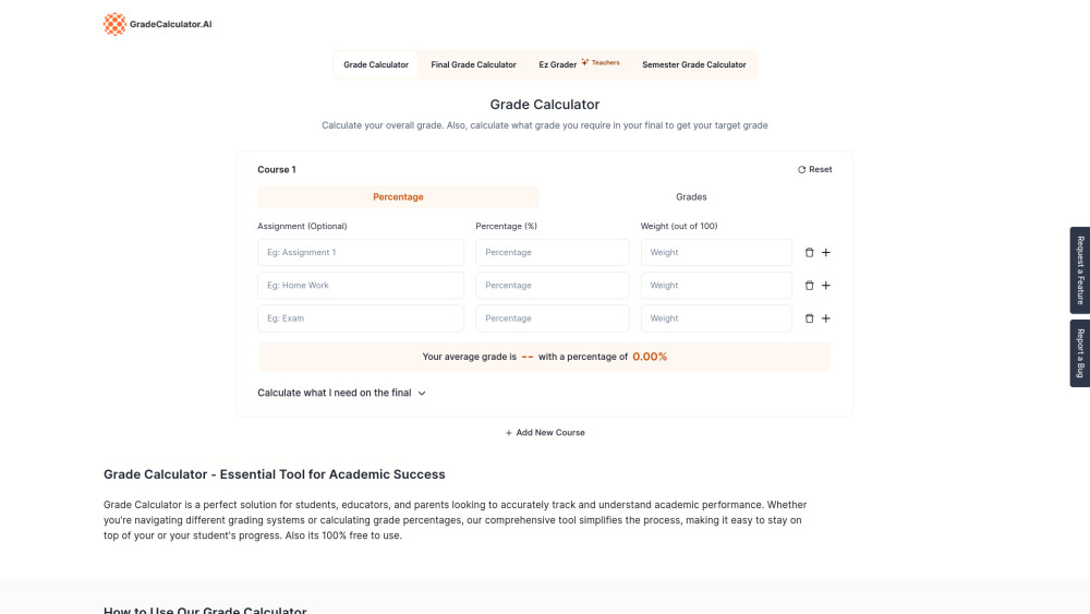 Grade Calculator AI