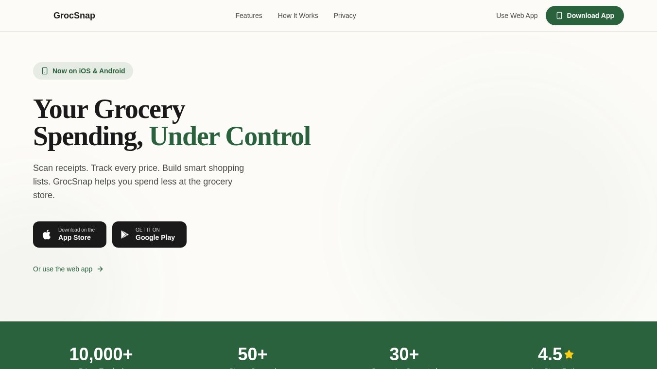 GrocSnap: Grocery Tracker