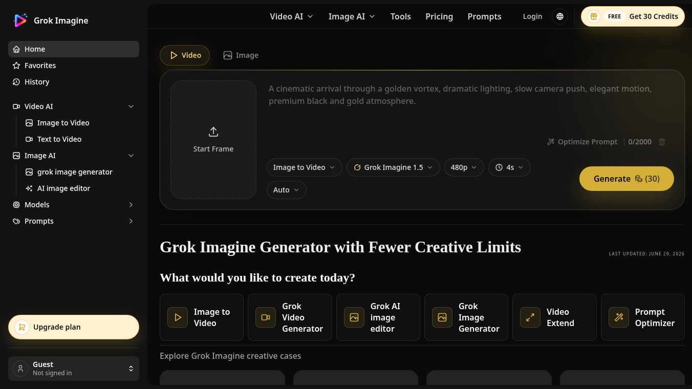 Grok Imagine Generator