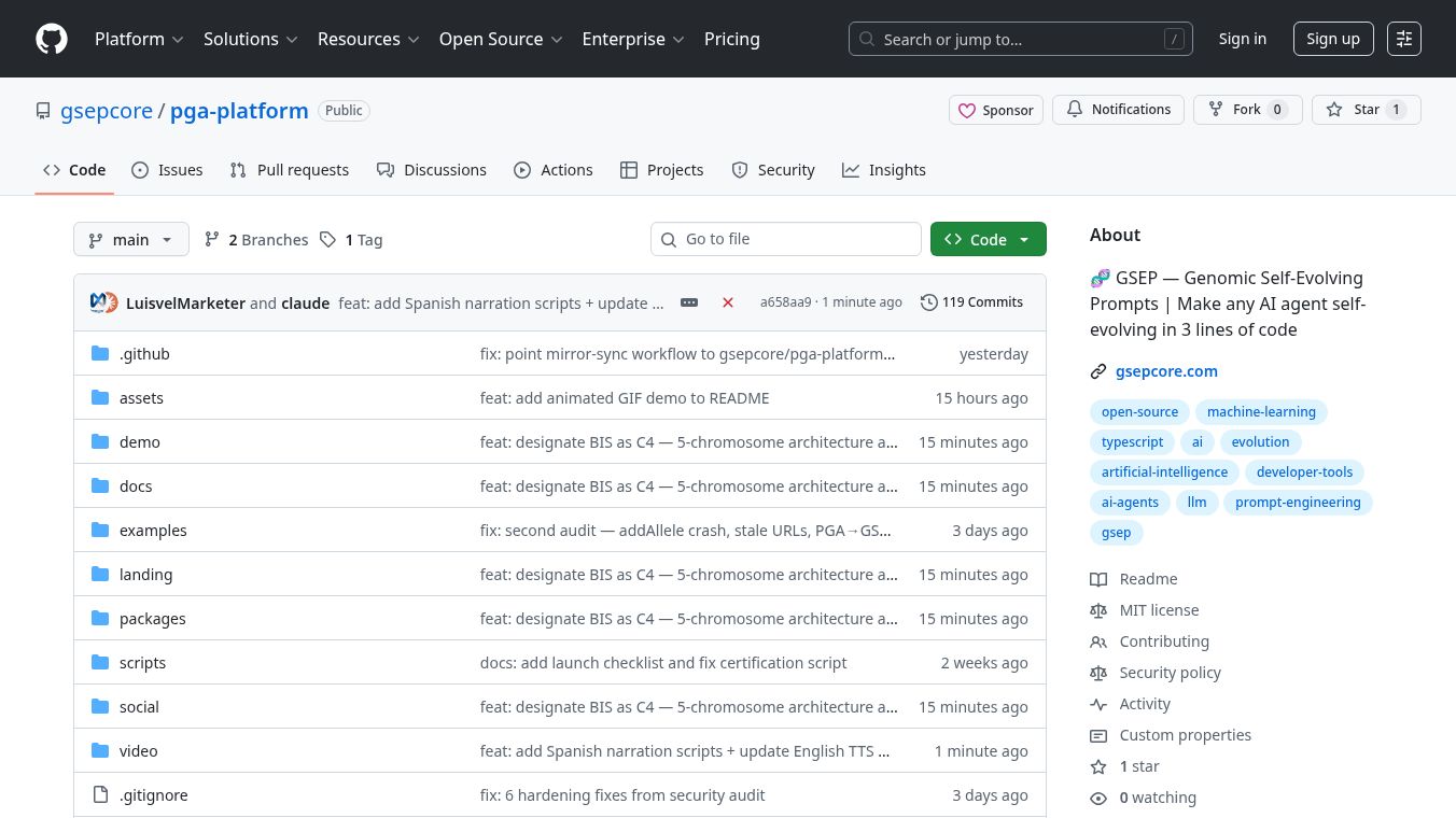 GSEP - "Genomic Self-Evolving Prompt"