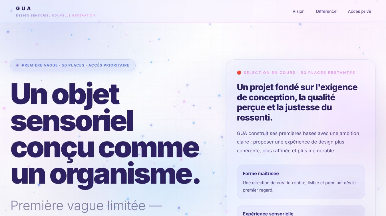 GUA Design sensoriel nouvelle génération