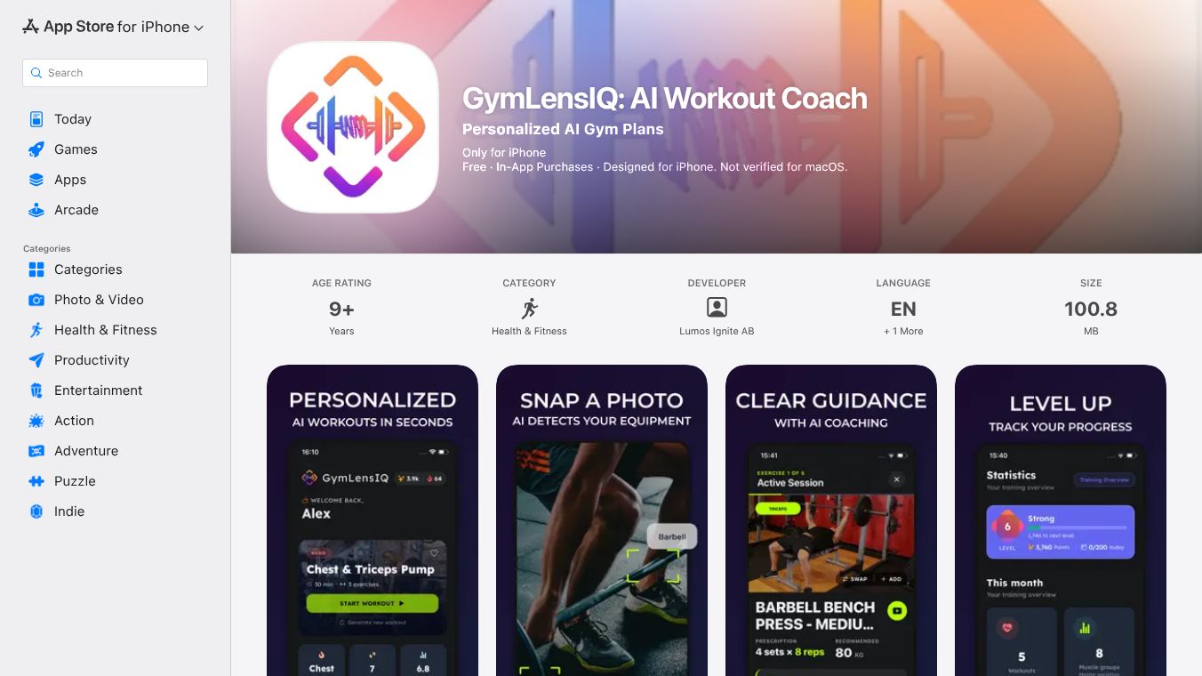 GymLensIQ - AI Workout Coach
