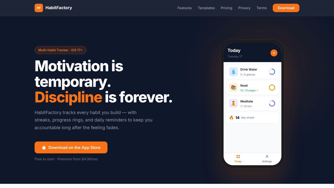 HabitFactory — Build Habits That Last