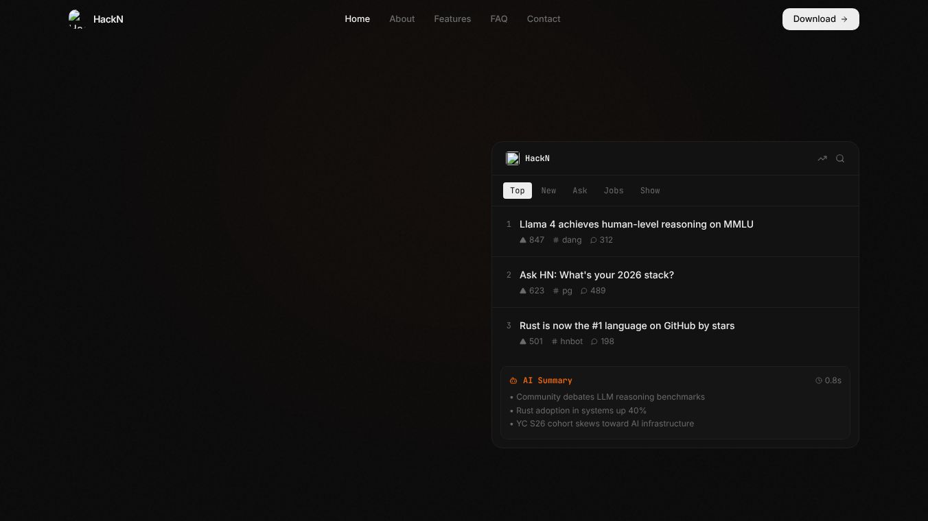 HackN — The Modern Hacker News Client