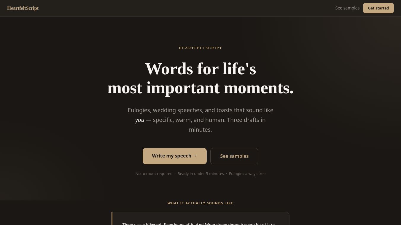 HeartfeltScript