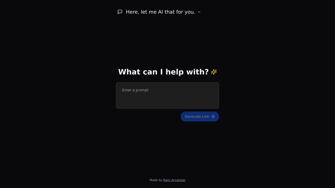 Here, let me AI that for you.