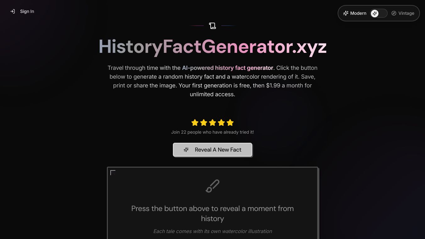 HistoryFactGenerator.xyz