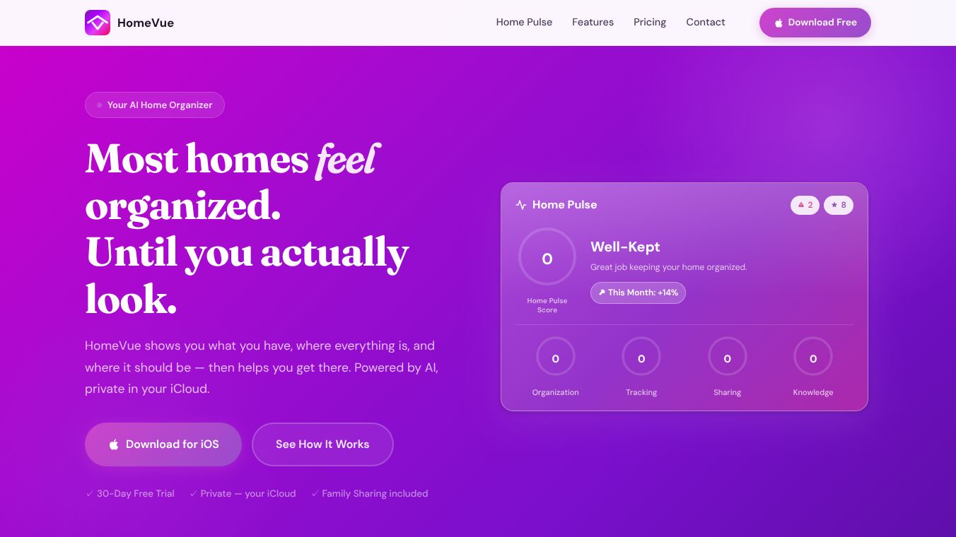 HomeVue: AI Home Organization