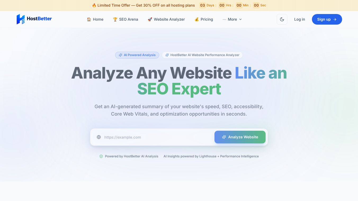 Host Better AI Website Analyzer