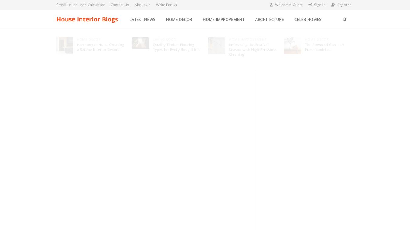 House interior blogs