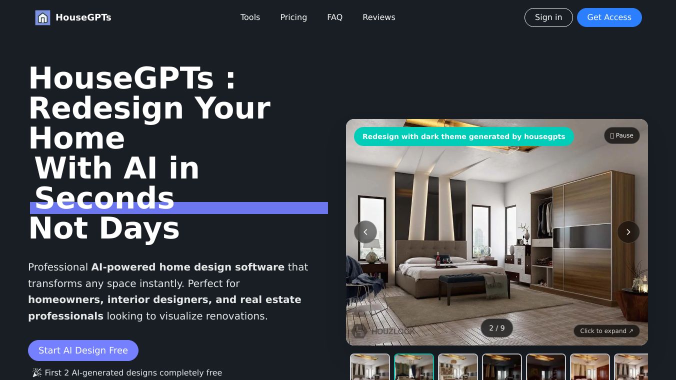 HouseGPTs AI Powered home designer.