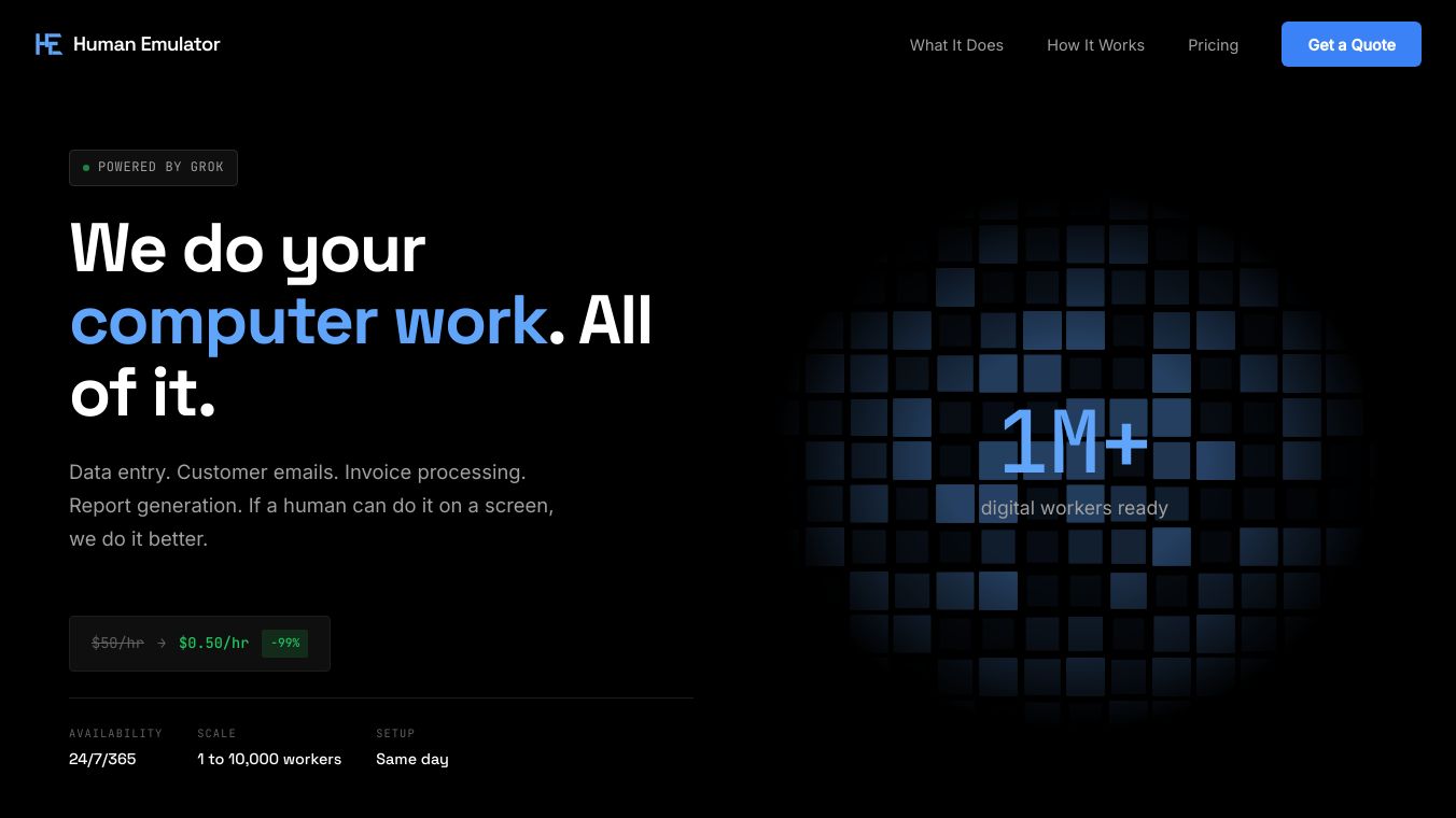 Human Emulator, powered by Grok