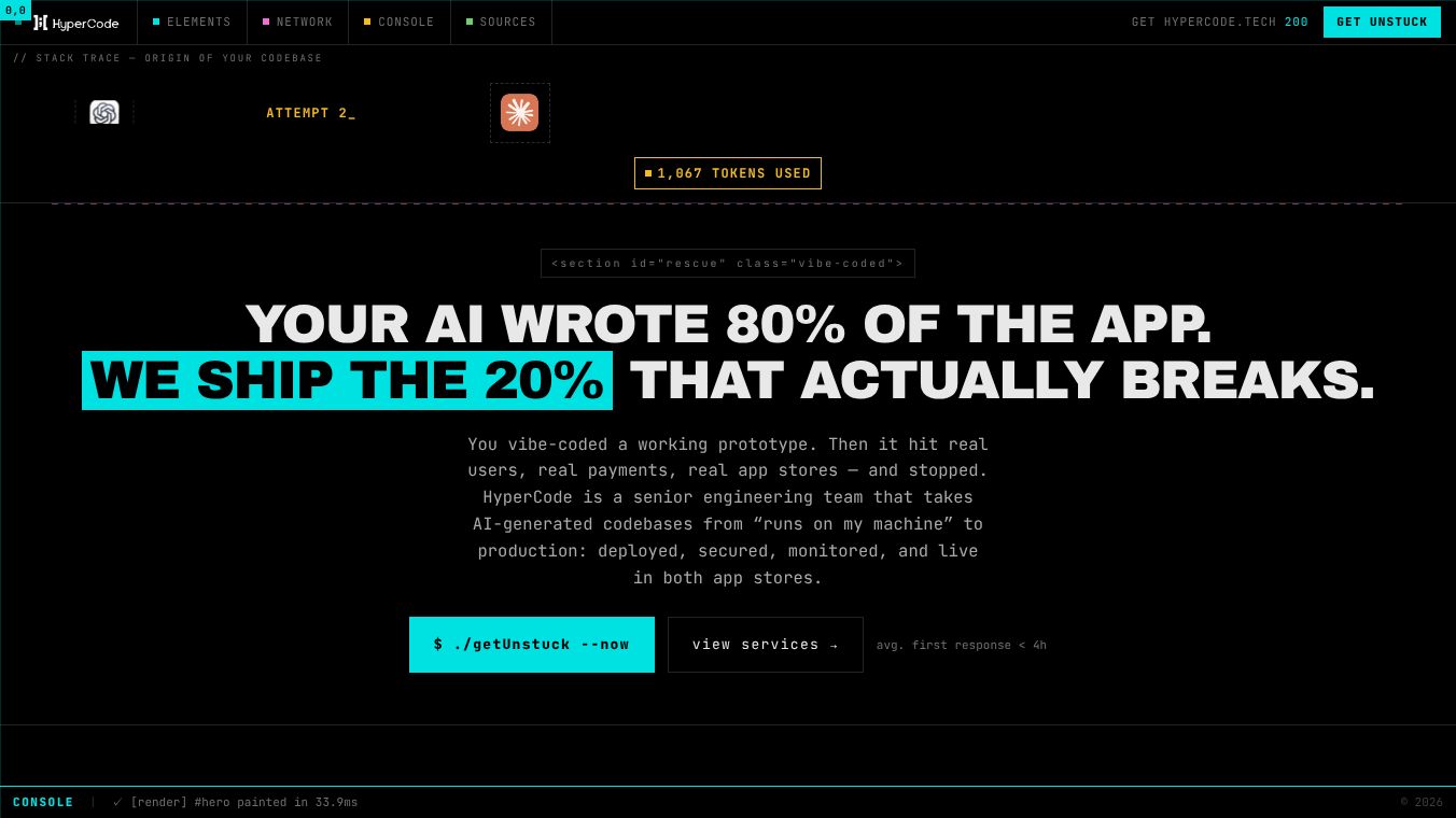 HyperCode — Vibe Code Rescue