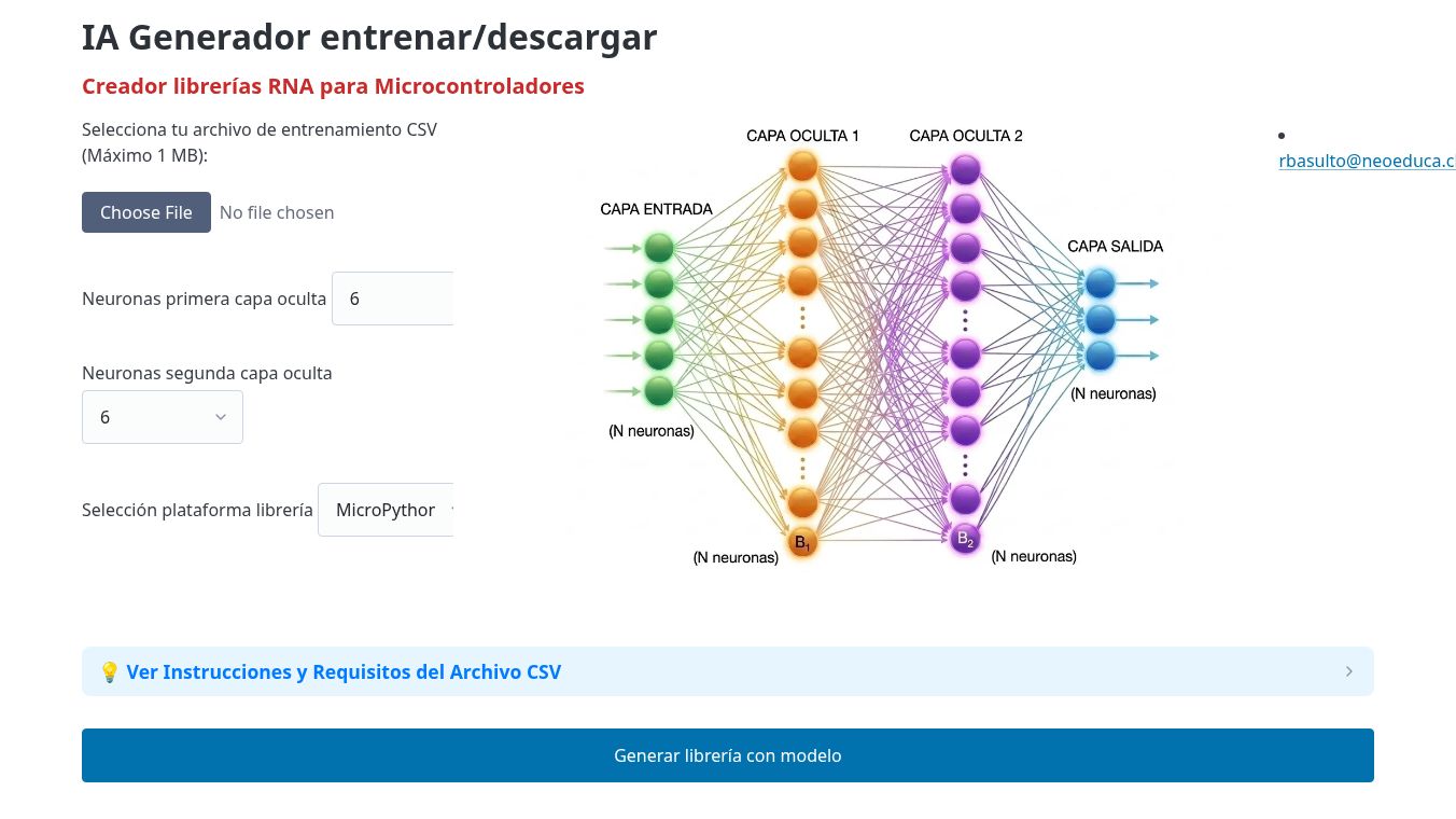 IA Generador neural network library