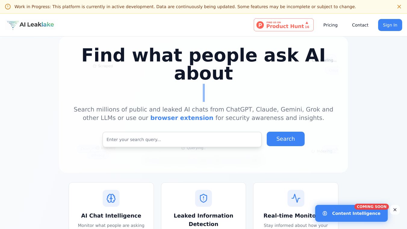 Identify AI data leaks,public or private