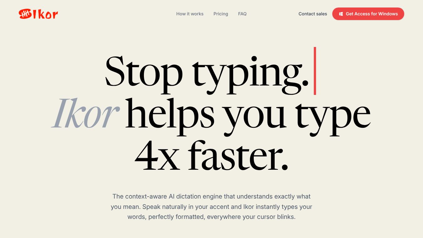 Ikor — AI-powered writing assistant.