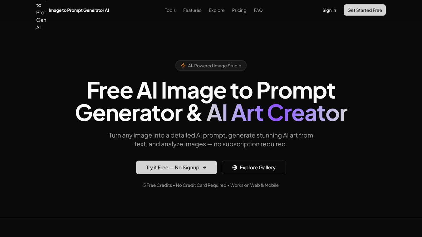 Image to Prompt Generator AI