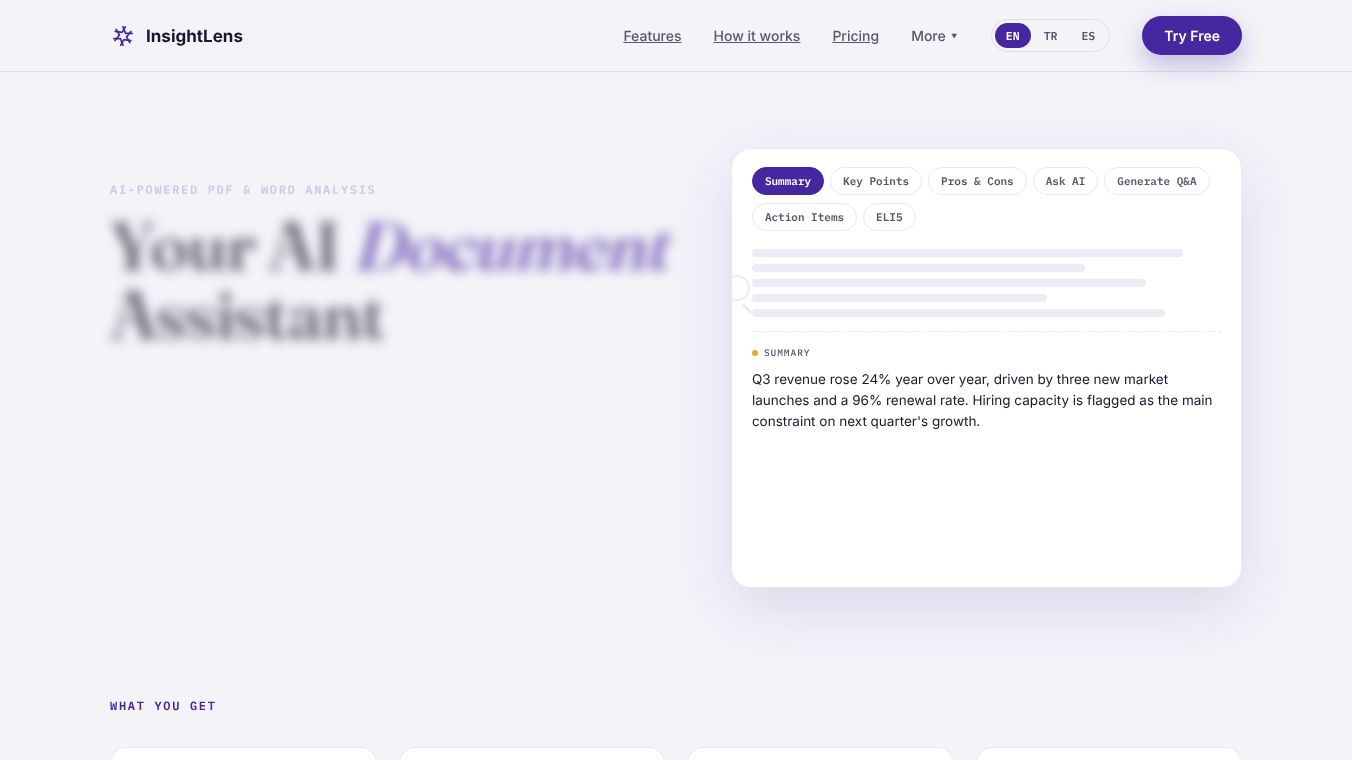 InsightLens: AI Doc Analysis
