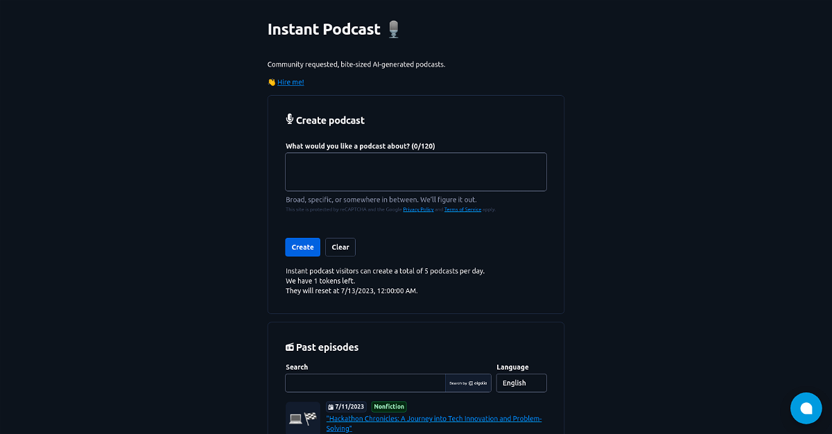 Instant Podcast