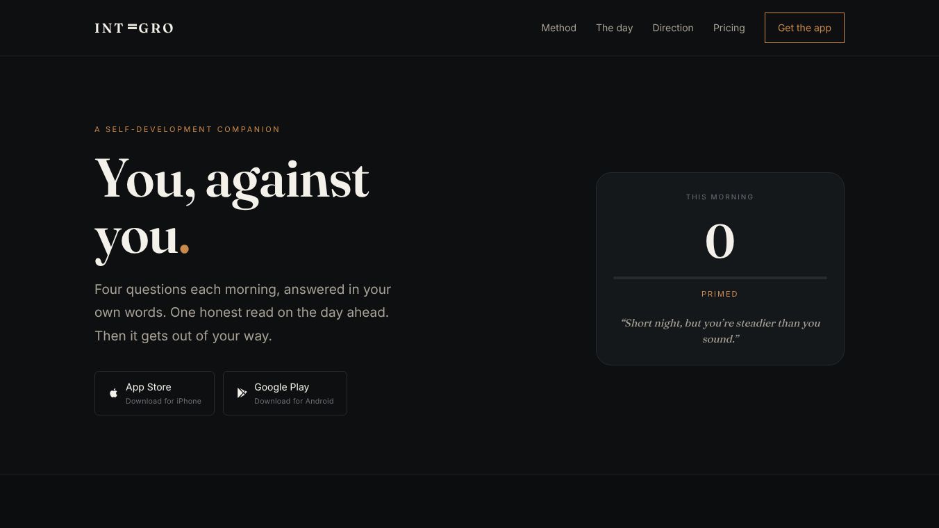 Integro — you, against you