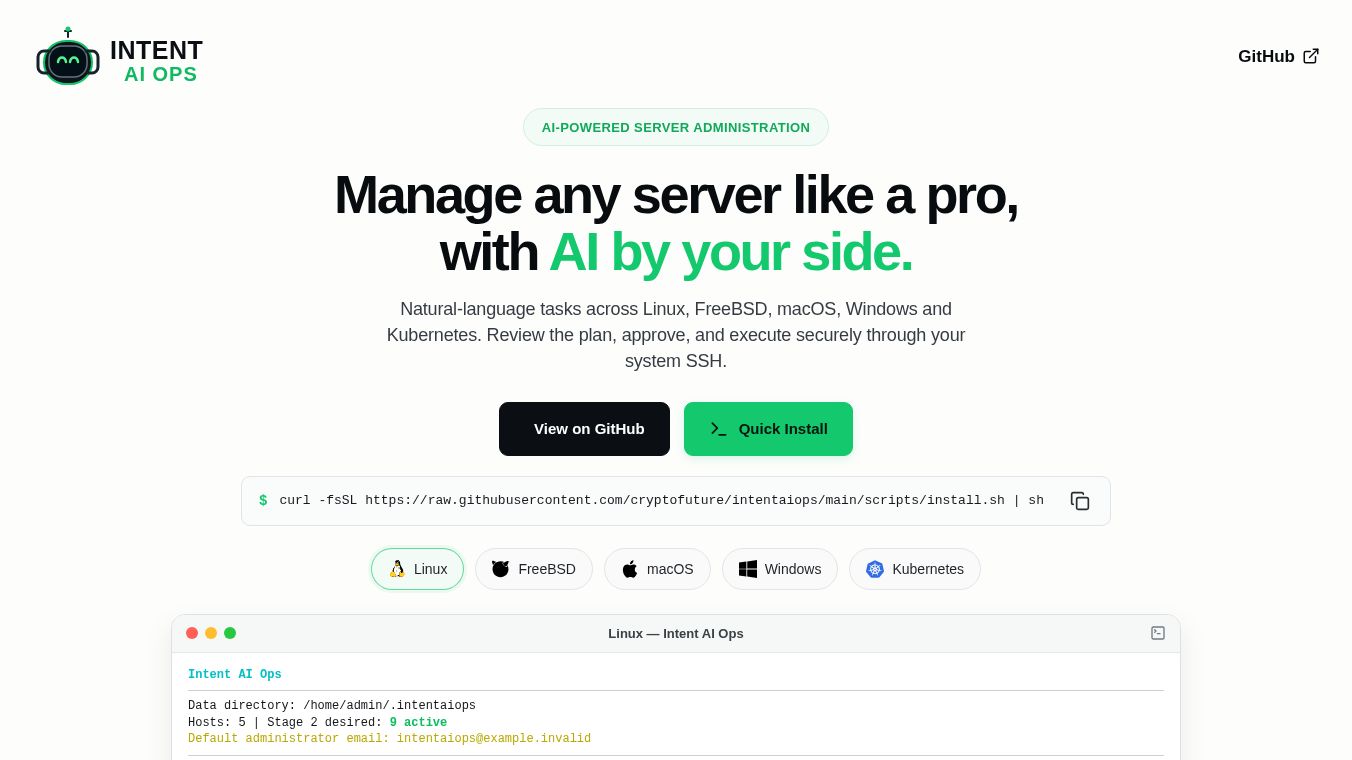 Intent AI Ops
