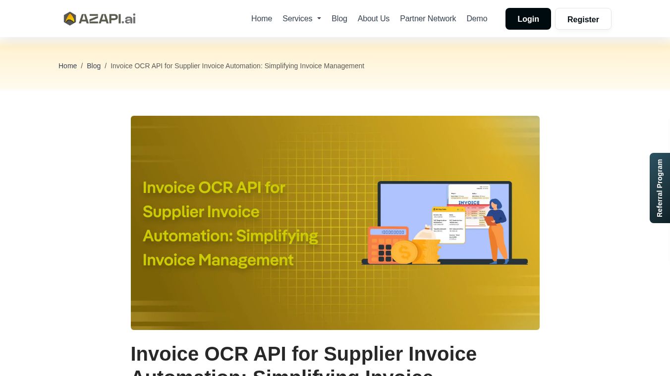 Invoice OCR API For Supplier Invoice