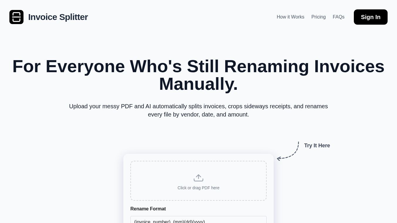 Invoice Splitter