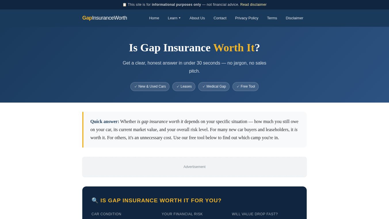 Is Gap Insurance Worth It?