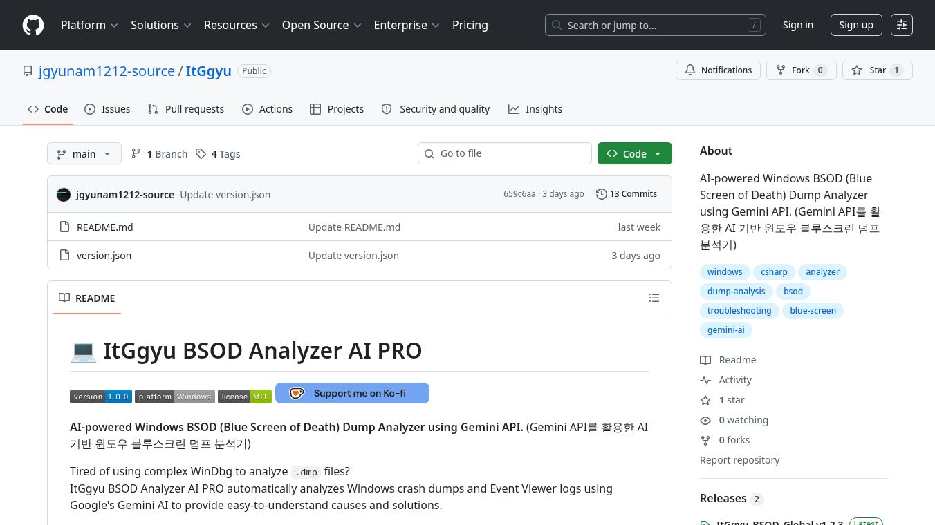 ItGgyu BSOD Analyzer AI