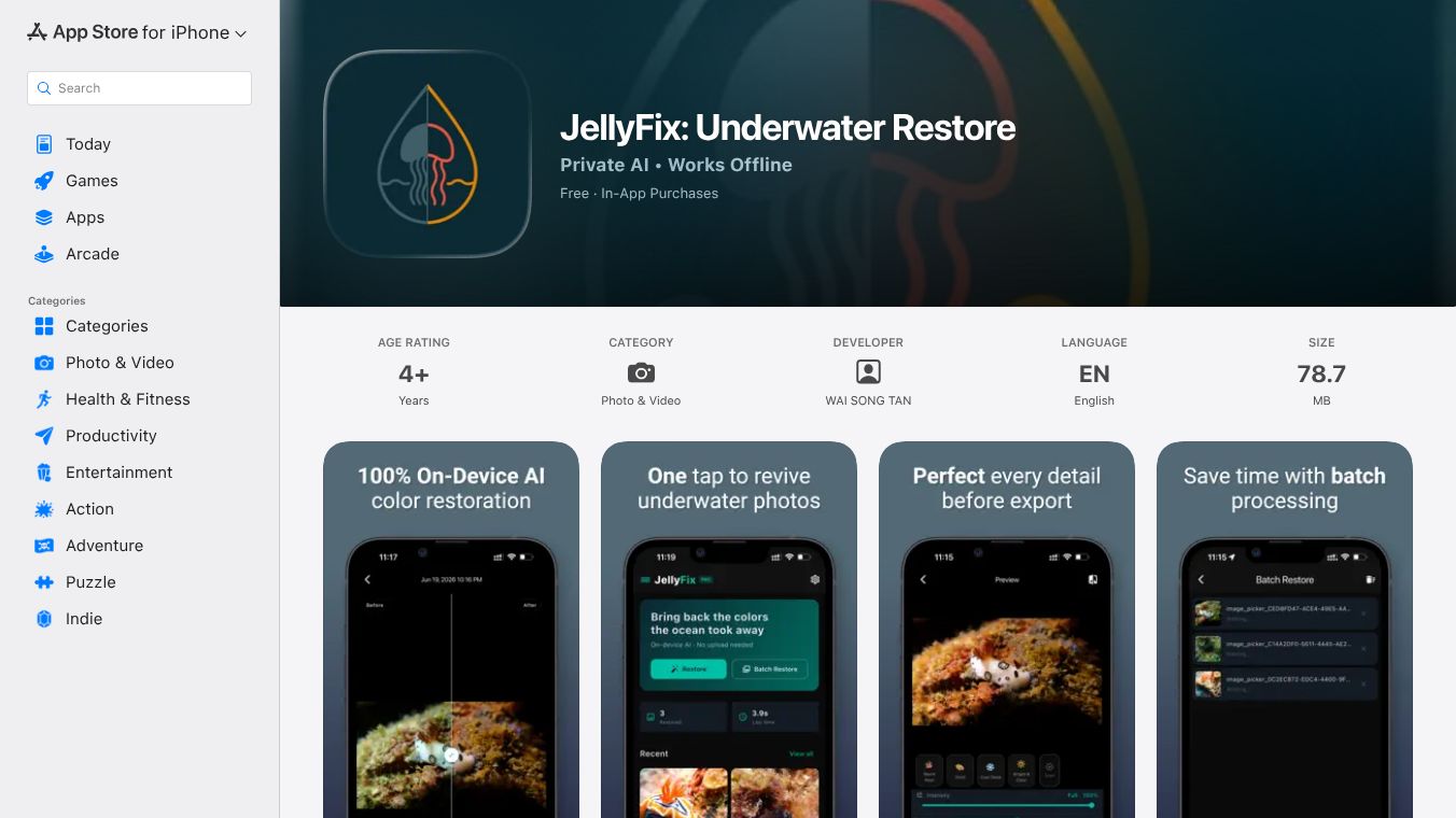JellyFix: Underwater Colors Restore