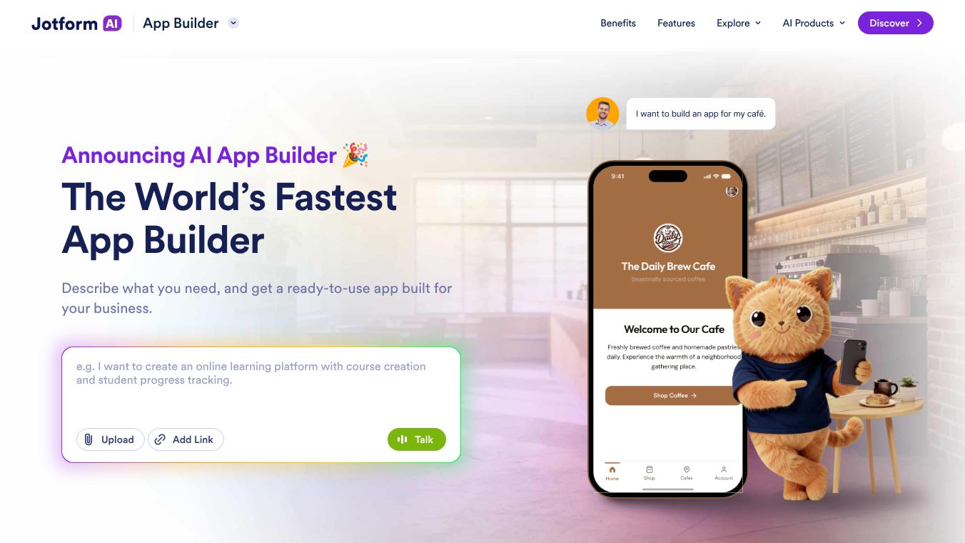 Jotform AI App Builder