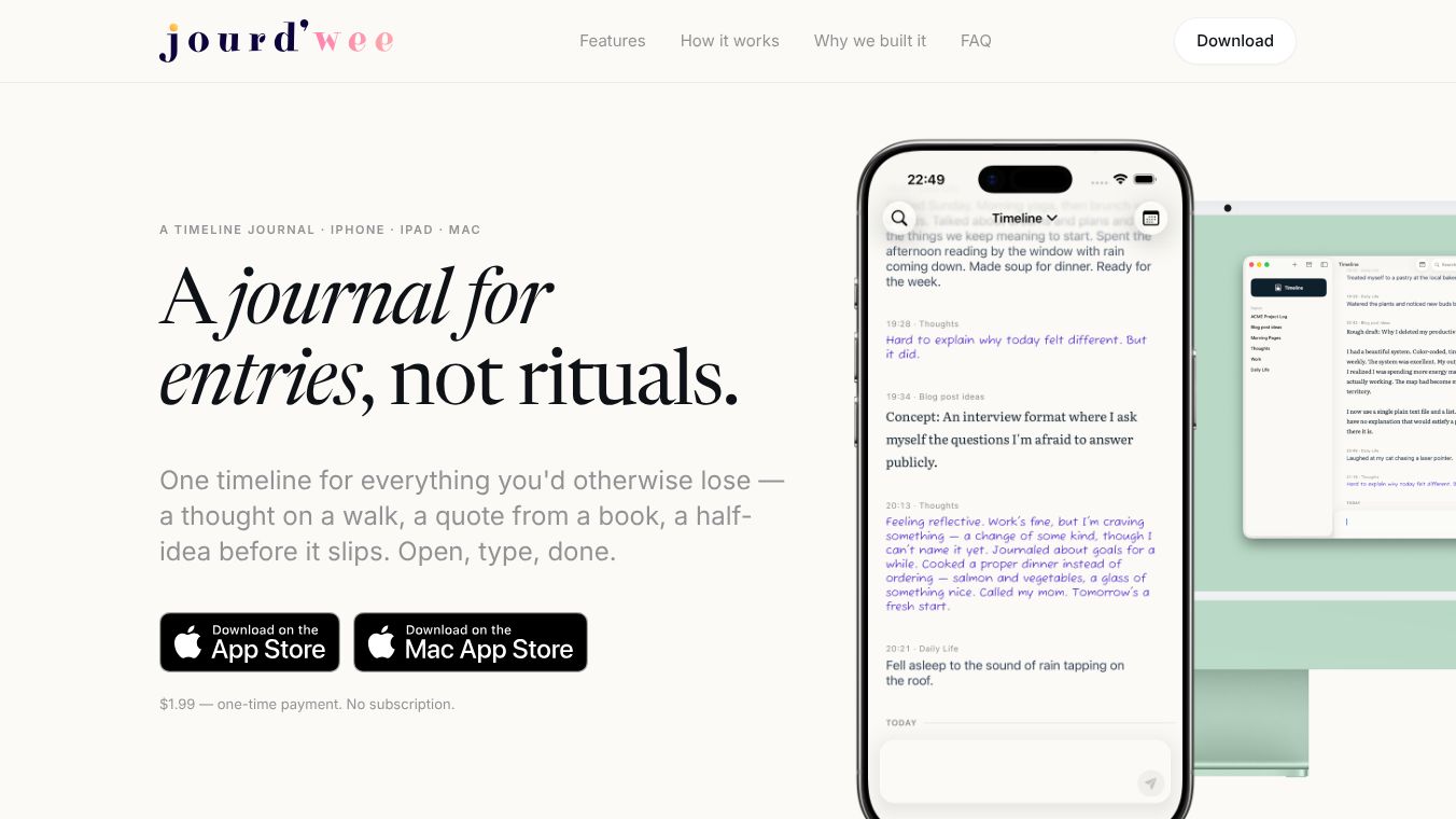 Jourdwee — A timeline journal