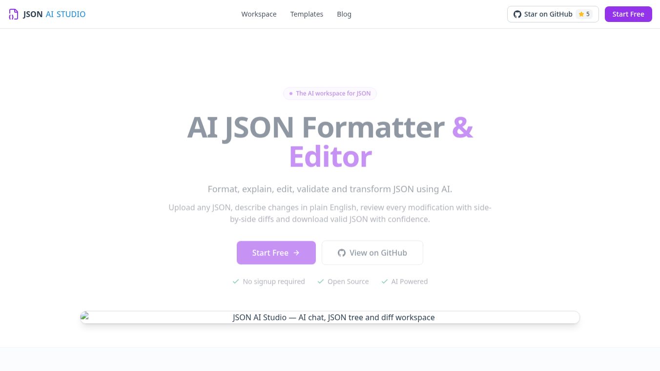 JSON AI Studio