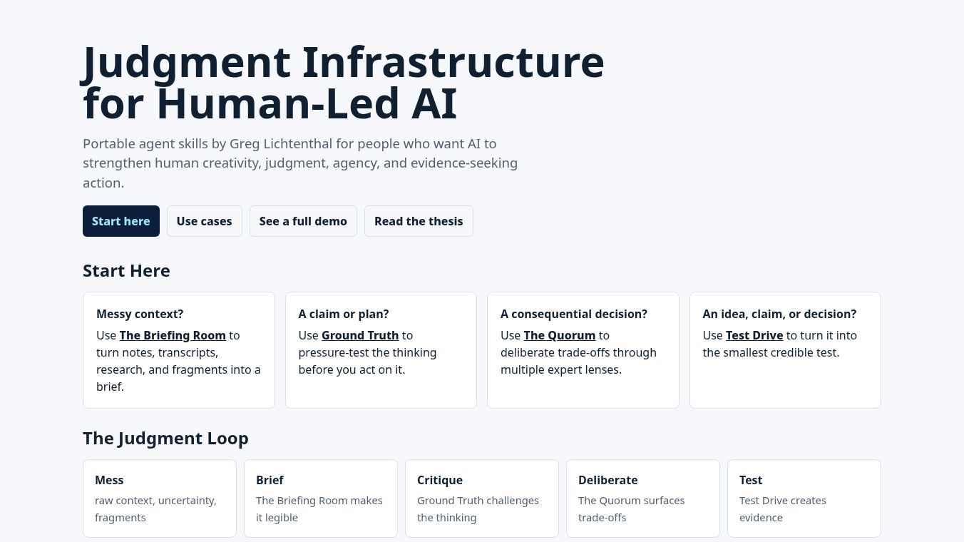 Judgment Infrastructure