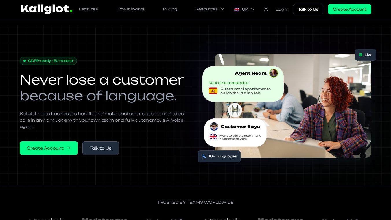 Kallglot- real time call translation