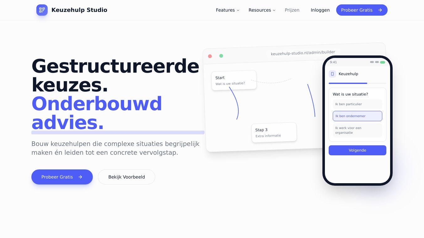 Keuzehulp Studio