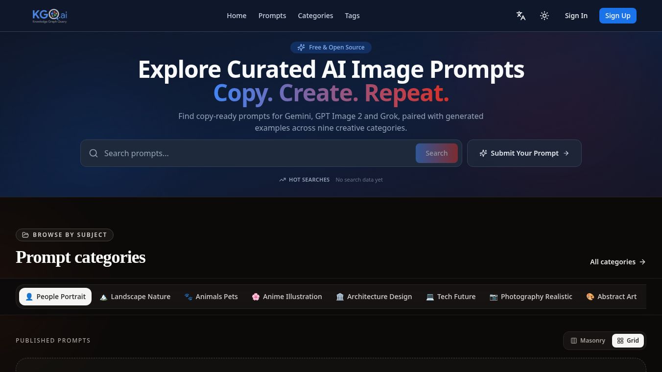 KGQ.AI — Curated AI Image Prompts