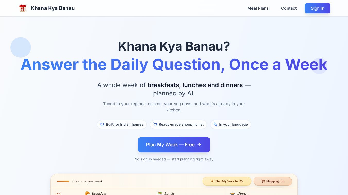Khana Kya Banau