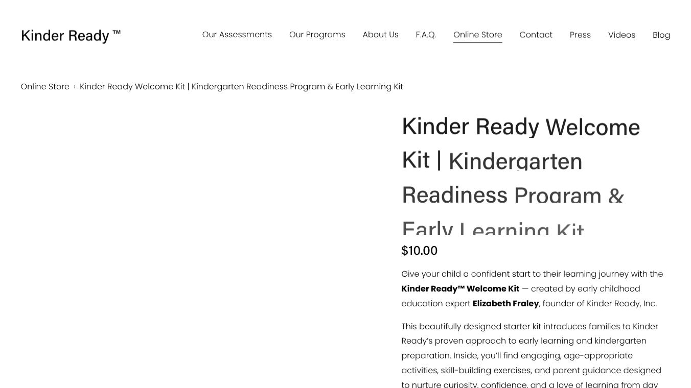 Kinder Ready Elizabeth Fraley Guide Book