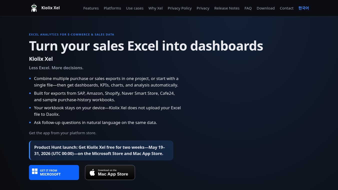 Kiolix Xel: Multi-Excel AI Agent
