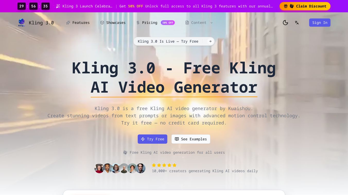 Kling 3.0-