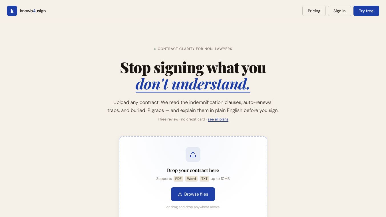 Knowb4usign.com