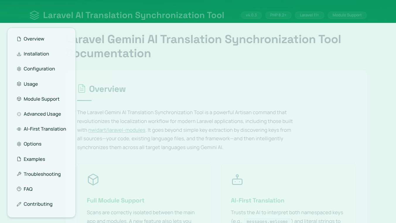 Laravel Gemini Translator