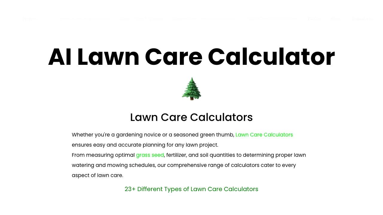 Lawn Care Calculator