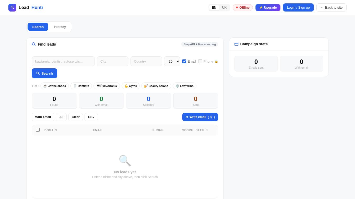 LeadHuntr — App