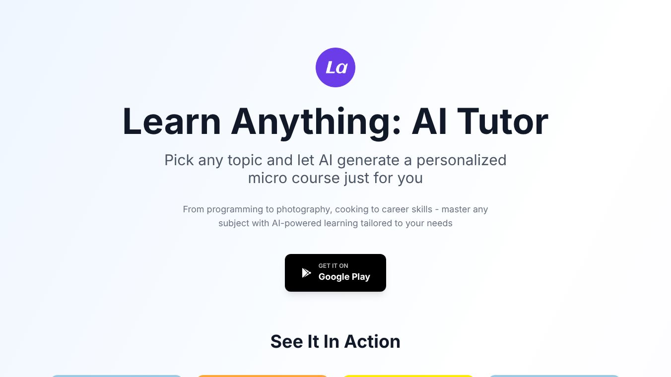 Learn anything: AI Tutor