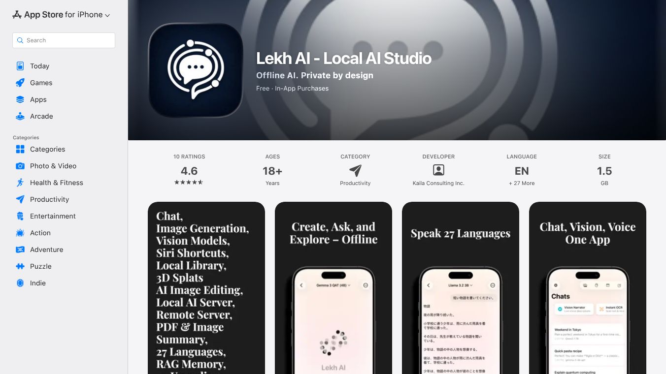 Lekh AI Pro – Local AI Studio