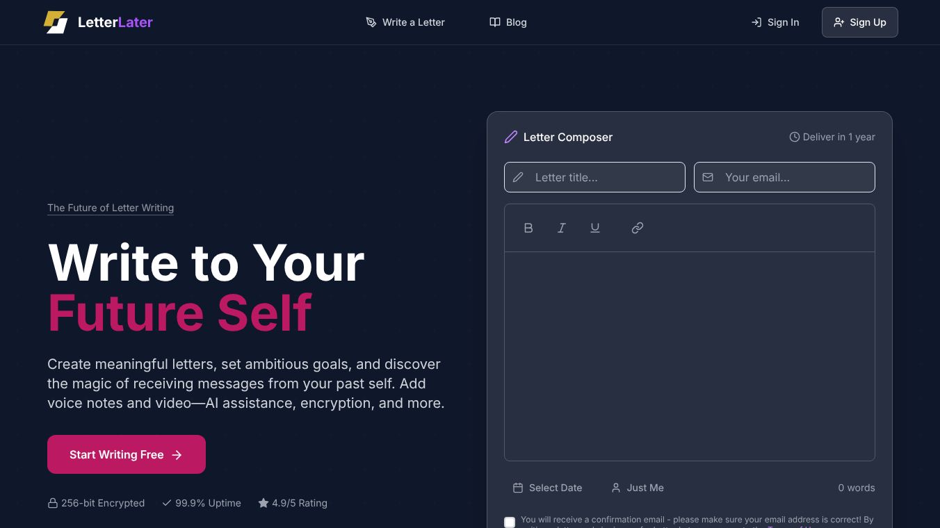 LetterLater - Next-Gen Time Capsule